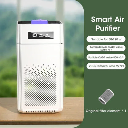 Smart Air Purifier Negative Ions Generator H12 HEPA Filter Purification Intelligent Desktop Air Purifier